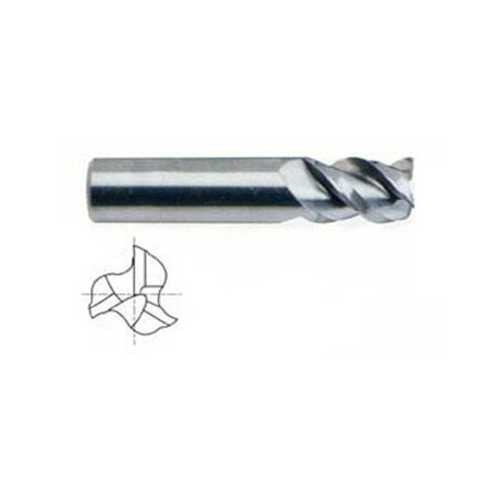 Yg-1 Tool 3 Flute Stub Length 50 Deg Helix Tin Coated Carbide 83595TN